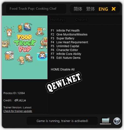 Food Truck Pup: Cooking Chef: Читы, Трейнер +8 [dR.oLLe]