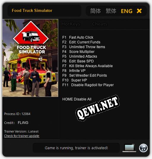 Трейнер для Food Truck Simulator [v1.0.3]