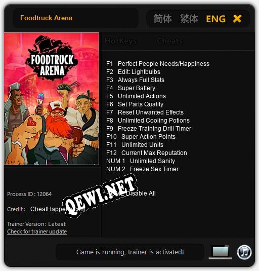 Foodtruck Arena: Трейнер +14 [v1.2]
