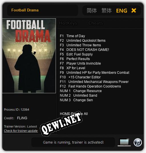 Football Drama: Читы, Трейнер +15 [FLiNG]