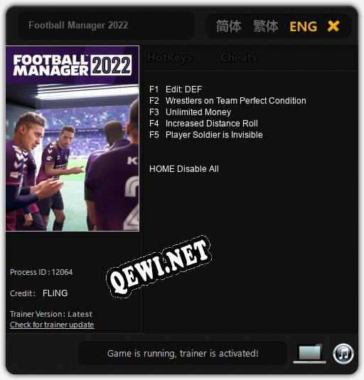 Football Manager 2022: Трейнер +5 [v1.4]