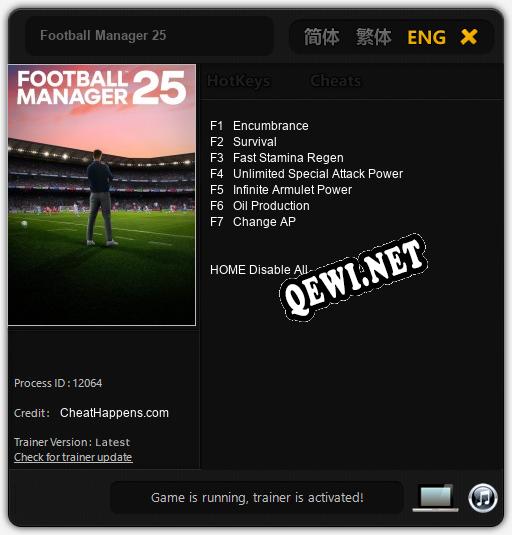 Football Manager 25: Трейнер +7 [v1.2]