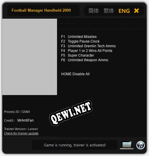 Трейнер для Football Manager Handheld 2009 [v1.0.7]