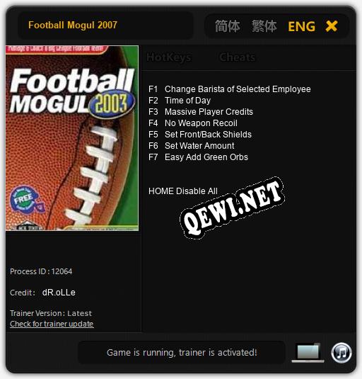 Трейнер для Football Mogul 2007 [v1.0.9]