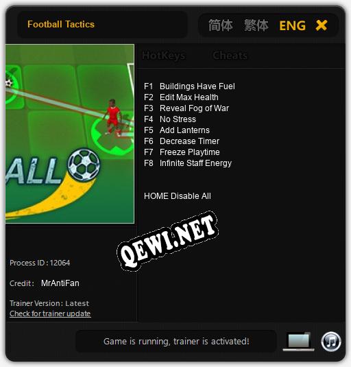 Football Tactics: Читы, Трейнер +8 [MrAntiFan]