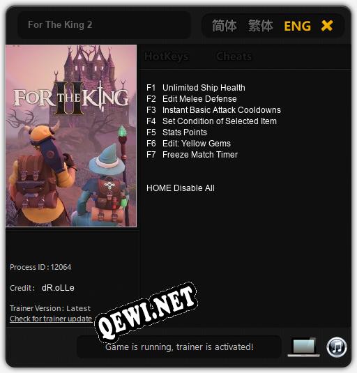For The King 2: ТРЕЙНЕР И ЧИТЫ (V1.0.65)