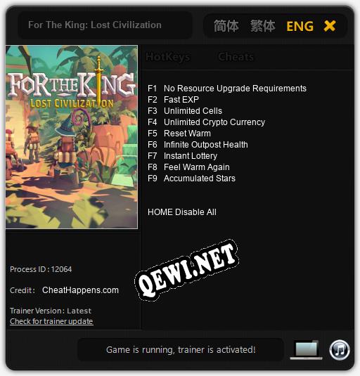 For The King: Lost Civilization: ТРЕЙНЕР И ЧИТЫ (V1.0.94)