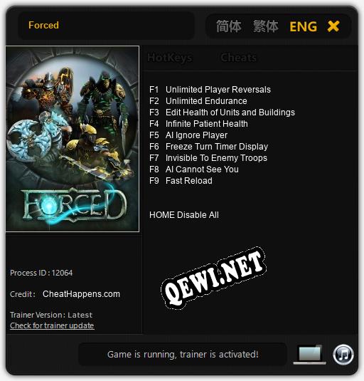 Forced: Читы, Трейнер +9 [CheatHappens.com]