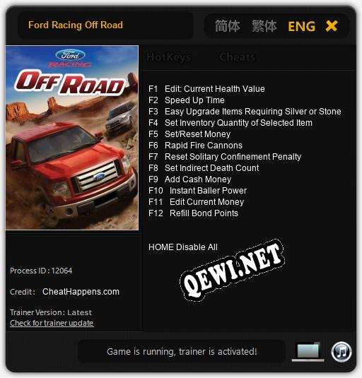 Трейнер для Ford Racing Off Road [v1.0.2]