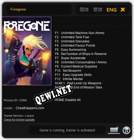 Foregone: Читы, Трейнер +14 [CheatHappens.com]