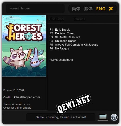 Трейнер для Forest Heroes [v1.0.2]
