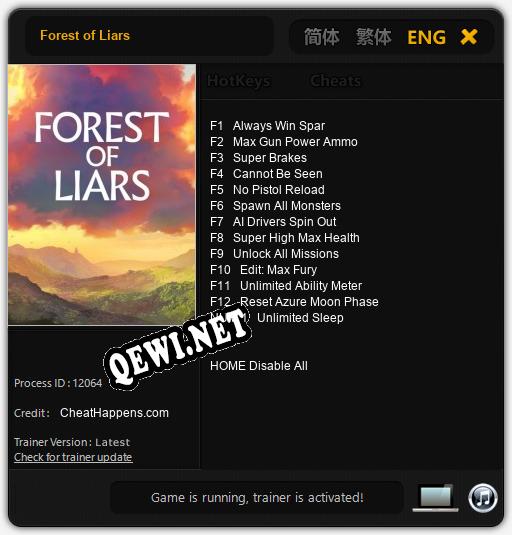 Трейнер для Forest of Liars [v1.0.2]