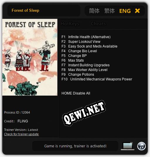 Forest of Sleep: ТРЕЙНЕР И ЧИТЫ (V1.0.48)