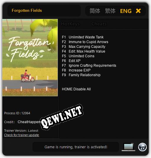 Forgotten Fields: Читы, Трейнер +9 [CheatHappens.com]