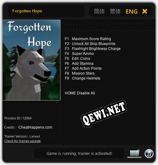 Трейнер для Forgotten Hope [v1.0.8]