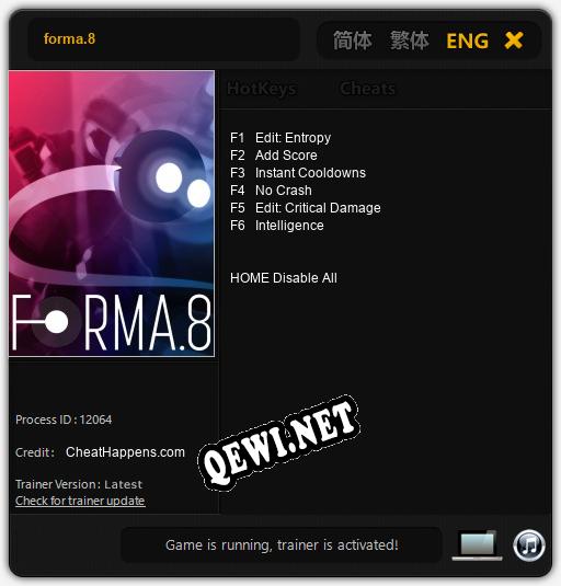 Трейнер для forma.8 [v1.0.7]