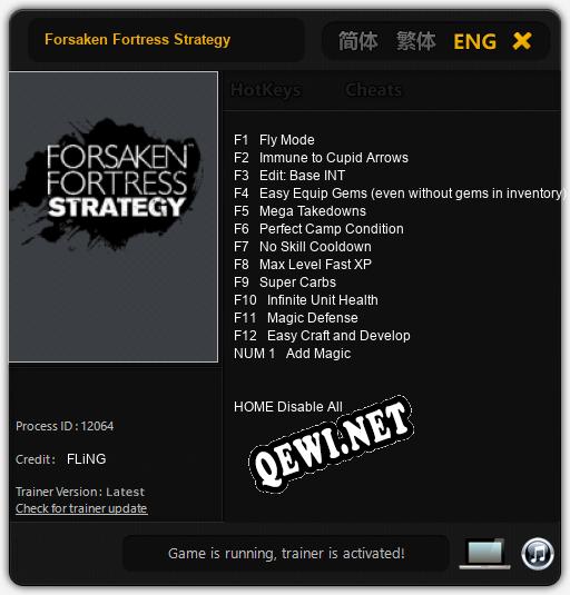 Forsaken Fortress Strategy: ТРЕЙНЕР И ЧИТЫ (V1.0.50)