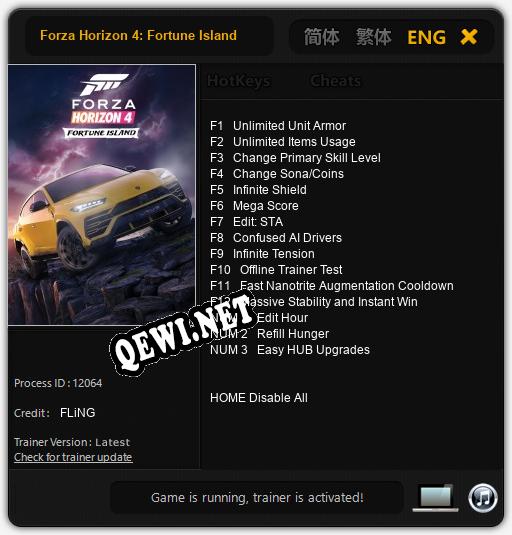 Forza Horizon 4: Fortune Island: Читы, Трейнер +12 [FLiNG]