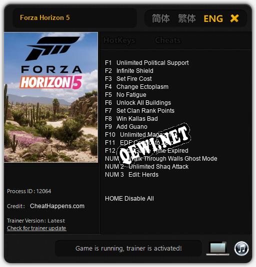 Трейнер для Forza Horizon 5 [v1.0.4]