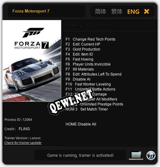 Forza Motorsport 7: Трейнер +15 [v1.3]
