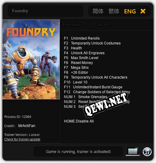 Foundry: Читы, Трейнер +15 [MrAntiFan]