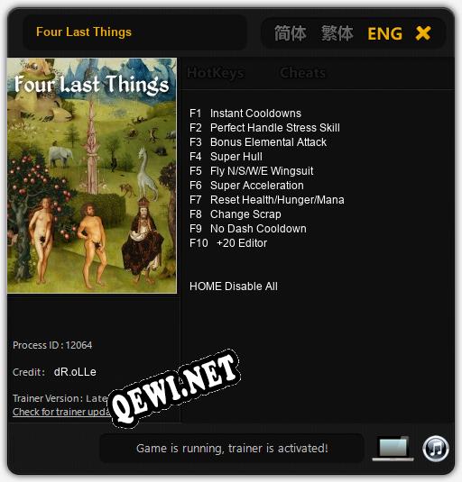 Four Last Things: Читы, Трейнер +10 [dR.oLLe]