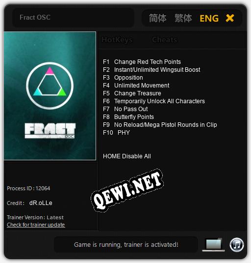 Fract OSC: Трейнер +10 [v1.5]