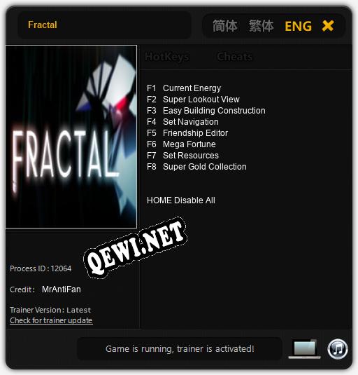 Fractal: Читы, Трейнер +8 [MrAntiFan]