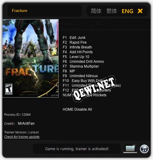 Fracture: Трейнер +13 [v1.9]