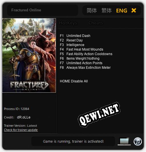 Трейнер для Fractured Online [v1.0.3]