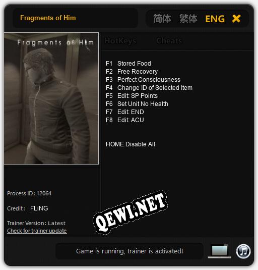 Трейнер для Fragments of Him [v1.0.7]
