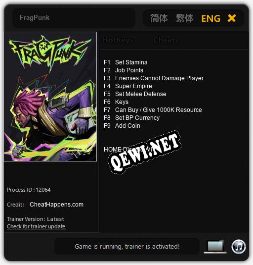 FragPunk: Читы, Трейнер +9 [CheatHappens.com]