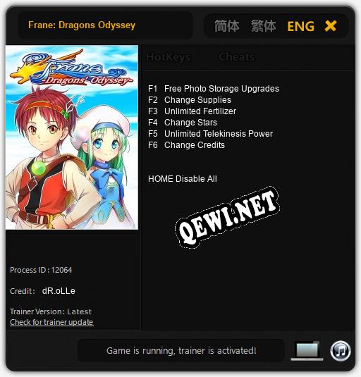 Frane: Dragons Odyssey: Трейнер +6 [v1.2]