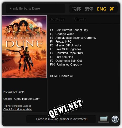 Трейнер для Frank Herberts Dune [v1.0.8]