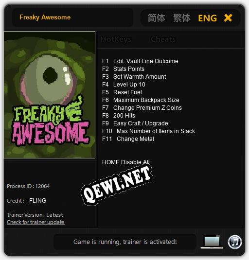 Трейнер для Freaky Awesome [v1.0.3]