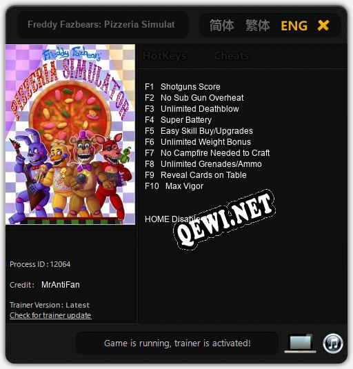 Freddy Fazbears: Pizzeria Simulator: ТРЕЙНЕР И ЧИТЫ (V1.0.56)