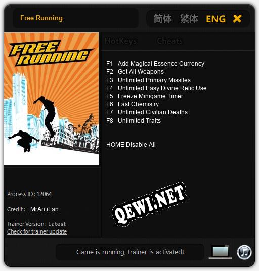 Free Running: ТРЕЙНЕР И ЧИТЫ (V1.0.88)