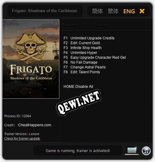Frigato: Shadows of the Caribbean: Трейнер +8 [v1.6]
