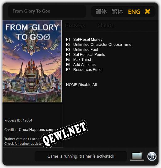 From Glory To Goo: Трейнер +7 [v1.8]