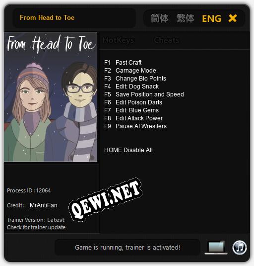 From Head to Toe: Трейнер +9 [v1.6]