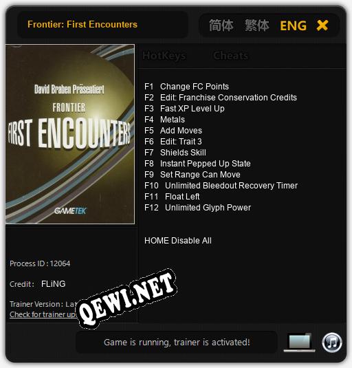 Frontier: First Encounters: Читы, Трейнер +12 [FLiNG]