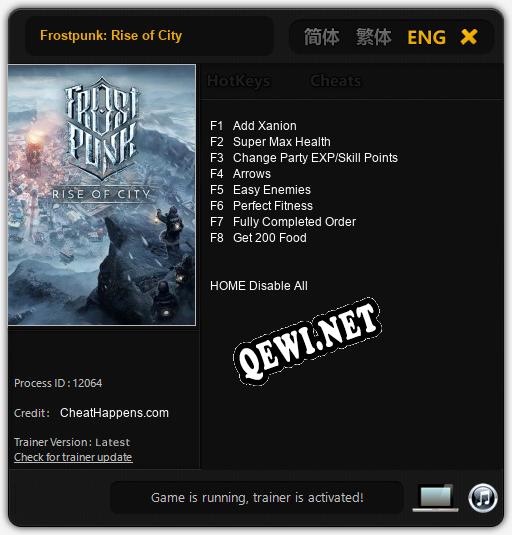 Frostpunk: Rise of City: Читы, Трейнер +8 [CheatHappens.com]