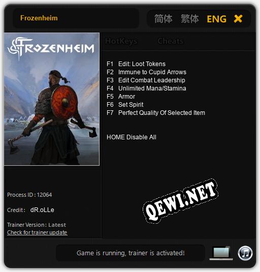 Frozenheim: ТРЕЙНЕР И ЧИТЫ (V1.0.76)