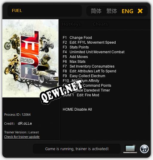Трейнер для FUEL [v1.0.3]