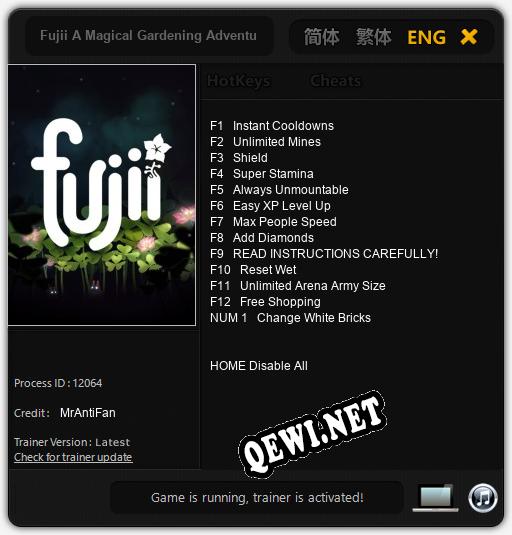 Fujii A Magical Gardening Adventure: ТРЕЙНЕР И ЧИТЫ (V1.0.26)