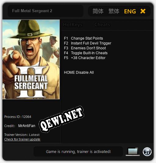 Full Metal Sergeant 2: Трейнер +5 [v1.7]
