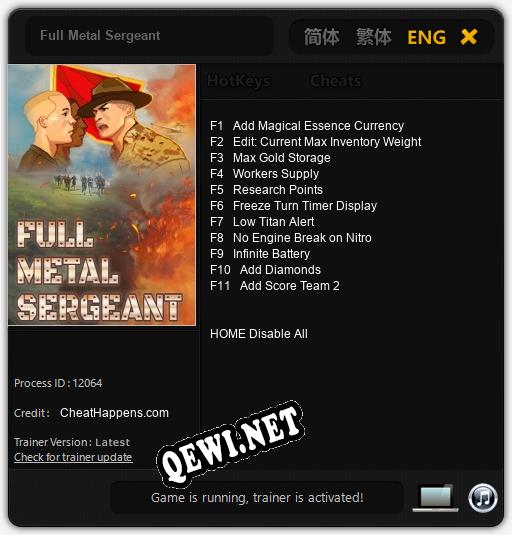 Трейнер для Full Metal Sergeant [v1.0.4]