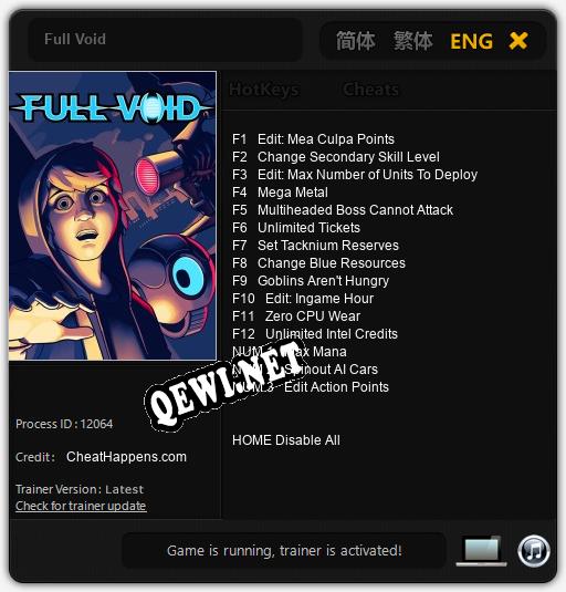 Full Void: ТРЕЙНЕР И ЧИТЫ (V1.0.51)