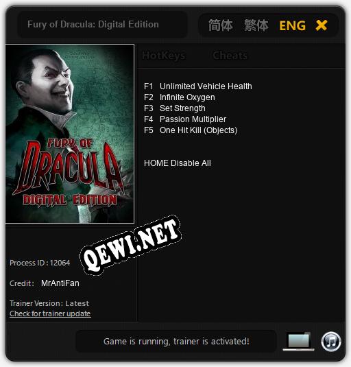 Fury of Dracula: Digital Edition: Читы, Трейнер +5 [MrAntiFan]