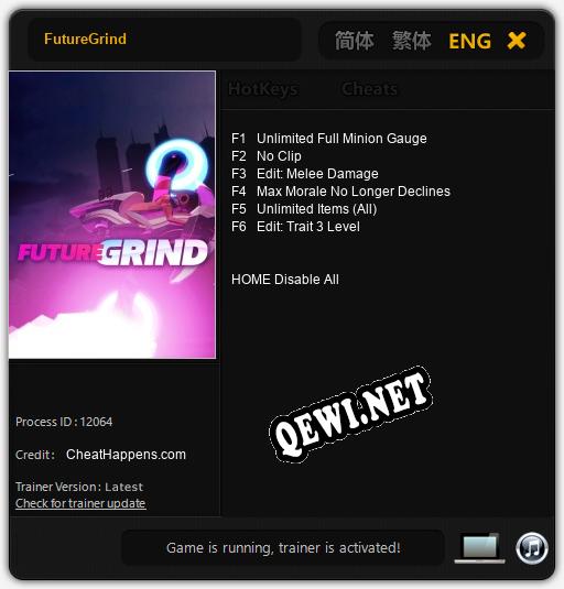FutureGrind: Читы, Трейнер +6 [CheatHappens.com]